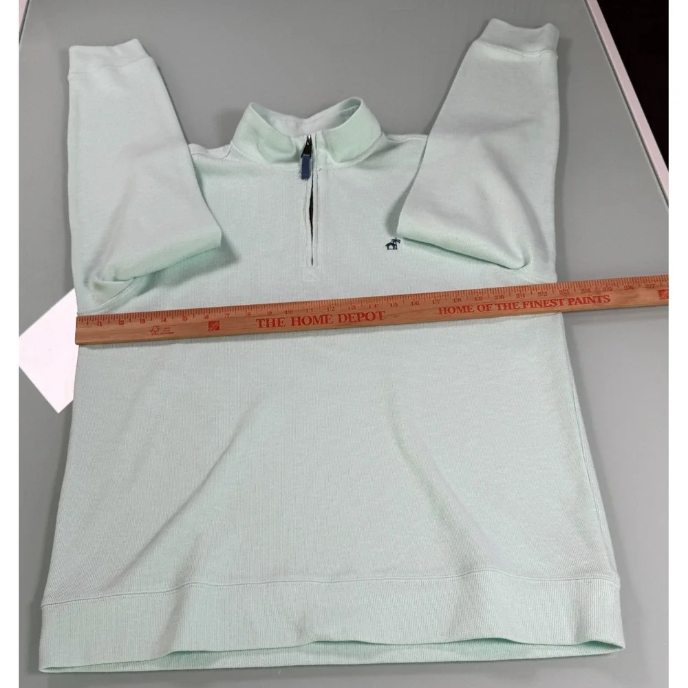 Caribbean Joe Quarter Zip Pullover Sweater Mens White Long Sleeve Preppy - Large